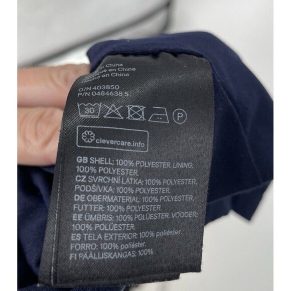 H&M Women's Blue Floral Shift Dress Split Neck  Boho Flaws See Photos Size 10 - Picture 7 of 15